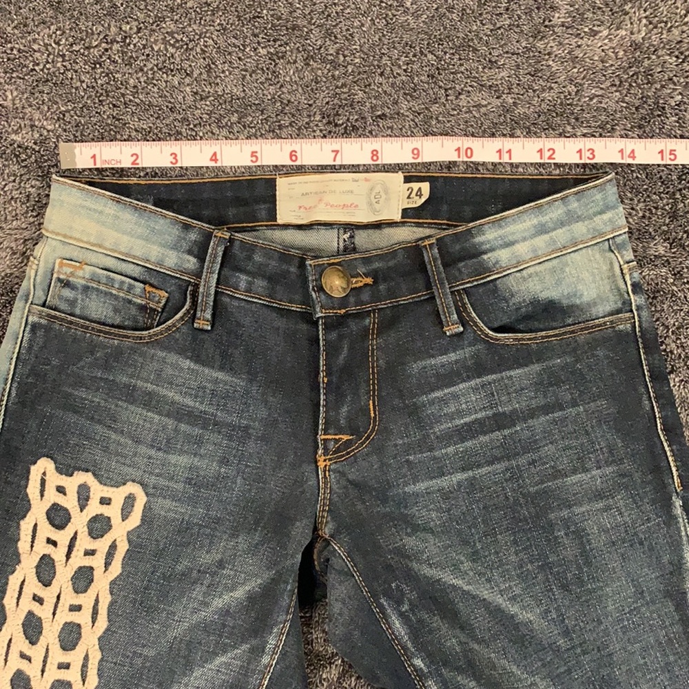 Free People Patchwork Jeans 24 - Picture 7 of 13
